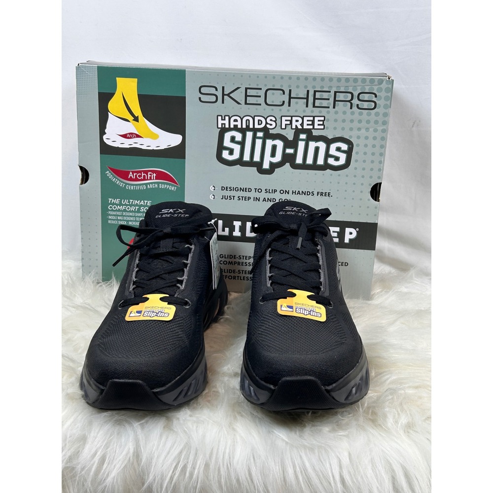 Skechers Hands Free Slip-ins Arch Fit Glide-Step Hirusher Black 232528 BBK 11.5